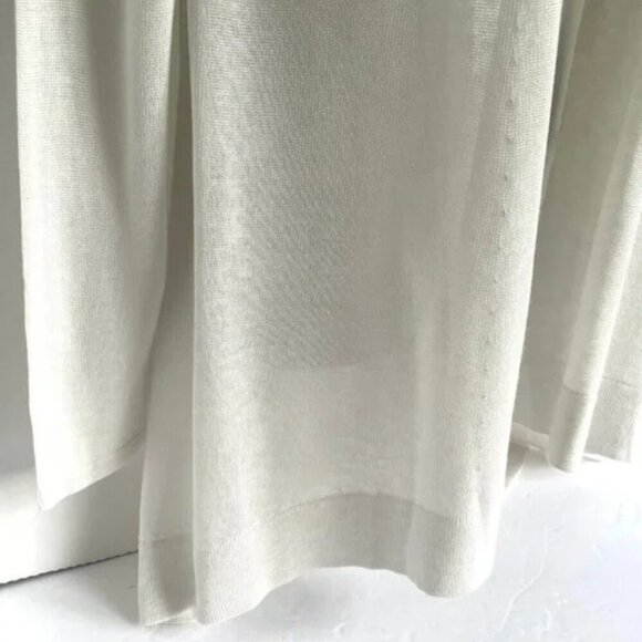 Eileen Fisher Wool Tencel Cardigan XXS Bone Open Front Lightweight Draped - Picture 7 of 9
